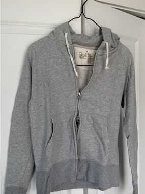 Muji women’s two way full zip up hoodies